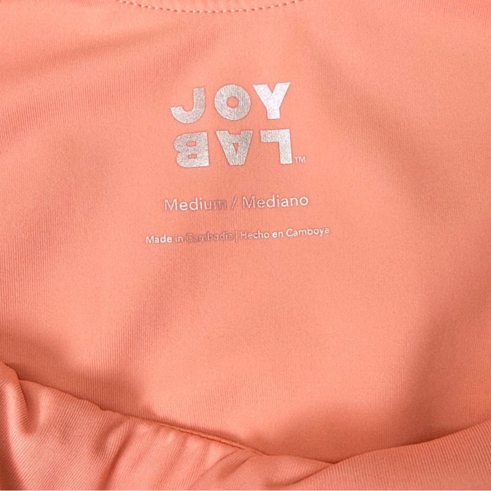 JoyLab Peach Coral Athletic Tennis Dress Built in Shorts Size Medium Activewear - Picture 7 of 7